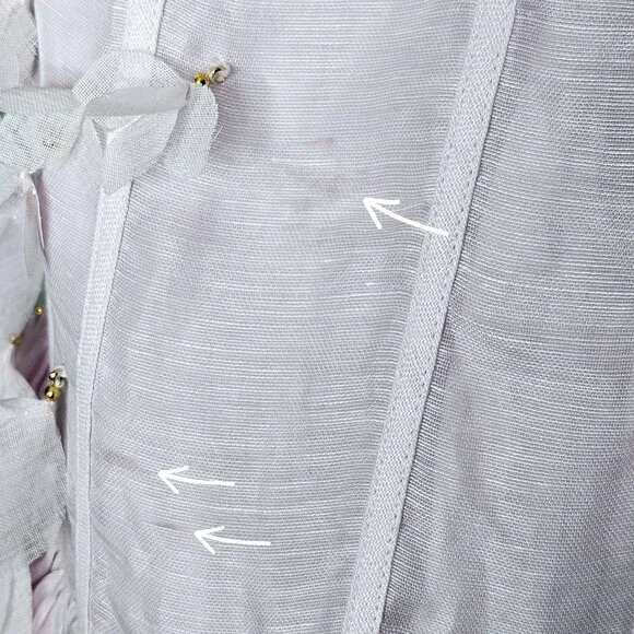 Zimmermann Botanica Petal Floral Applique Lilac Purple Silk Linen Bustier Gown - Picture 15 of 17